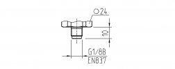 Skizze von Gewinde G1/8 und 1/8 NPT