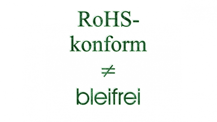 Bild-Schrift RoHS-konform ungleich bleifrei