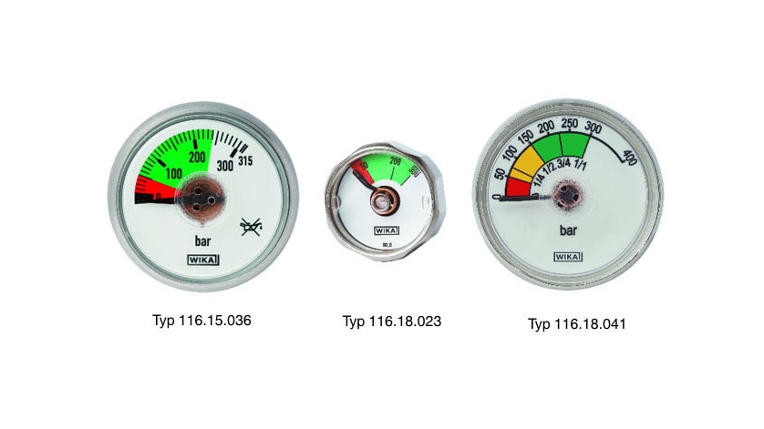 Verschiedene Typen eines DirectDrive-Manometers von WIKA