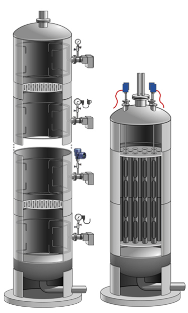 Bio- und E-Kraftstoffe werden in Festbett- und Fischer-Tropsch-Rohrbündelreaktoren gewonnen. Stufen-Thermoelemente übernehmen in beiden Fällen die Temperaturüberwachung. 