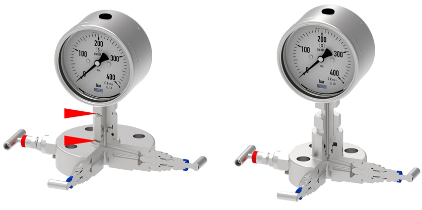 Pressure measuring system against fugitive methane emissions