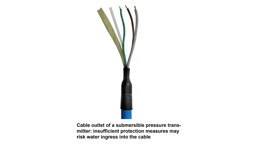 Cable wires of submersible pressure transmitter_WIKA