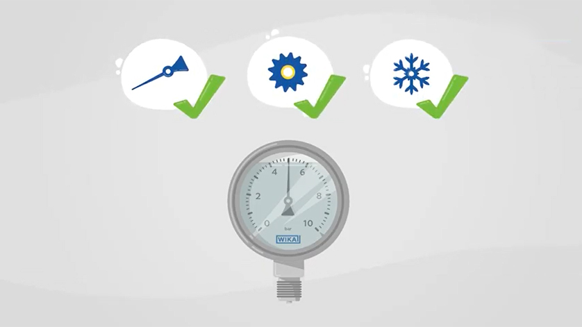 Pressure gauges with glycerin