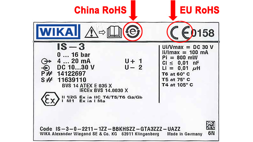 two different RoHS markings