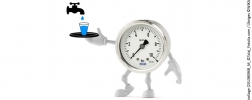 pressure gauge with drinking water