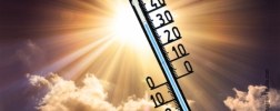 thermometer in sunlight