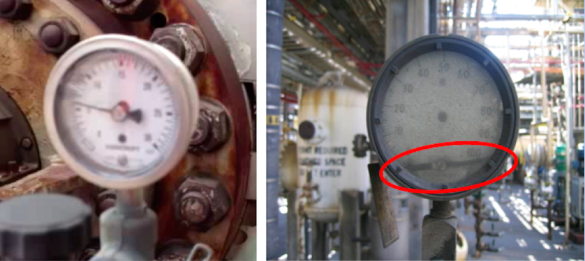 Effects of mechanical vibration on pressure gauge