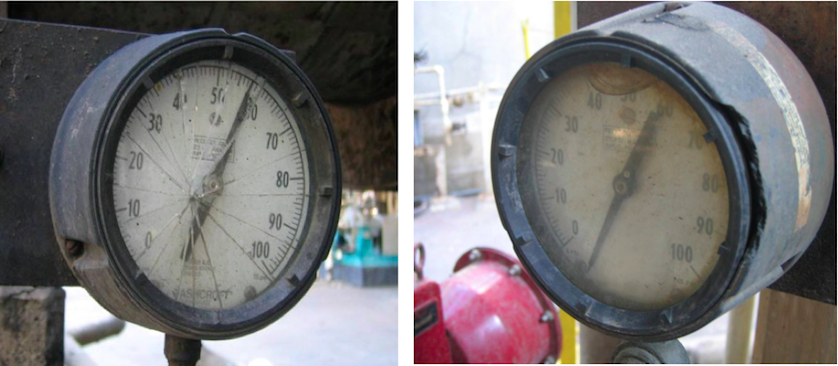 Effects of mishandling and abuse on a pressure gauge