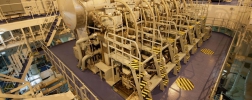 Industrial ship engine room