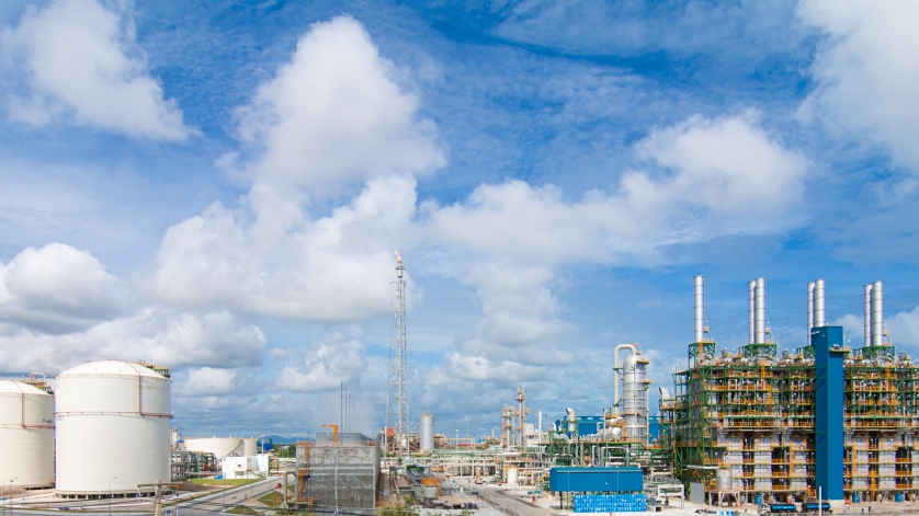 Panoramic View of a Polyethylene plant.